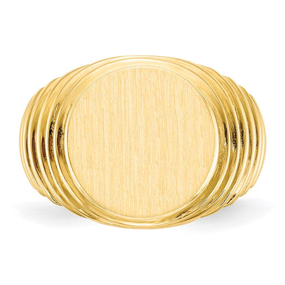 14K Yellow Gold Men's Signet Ring