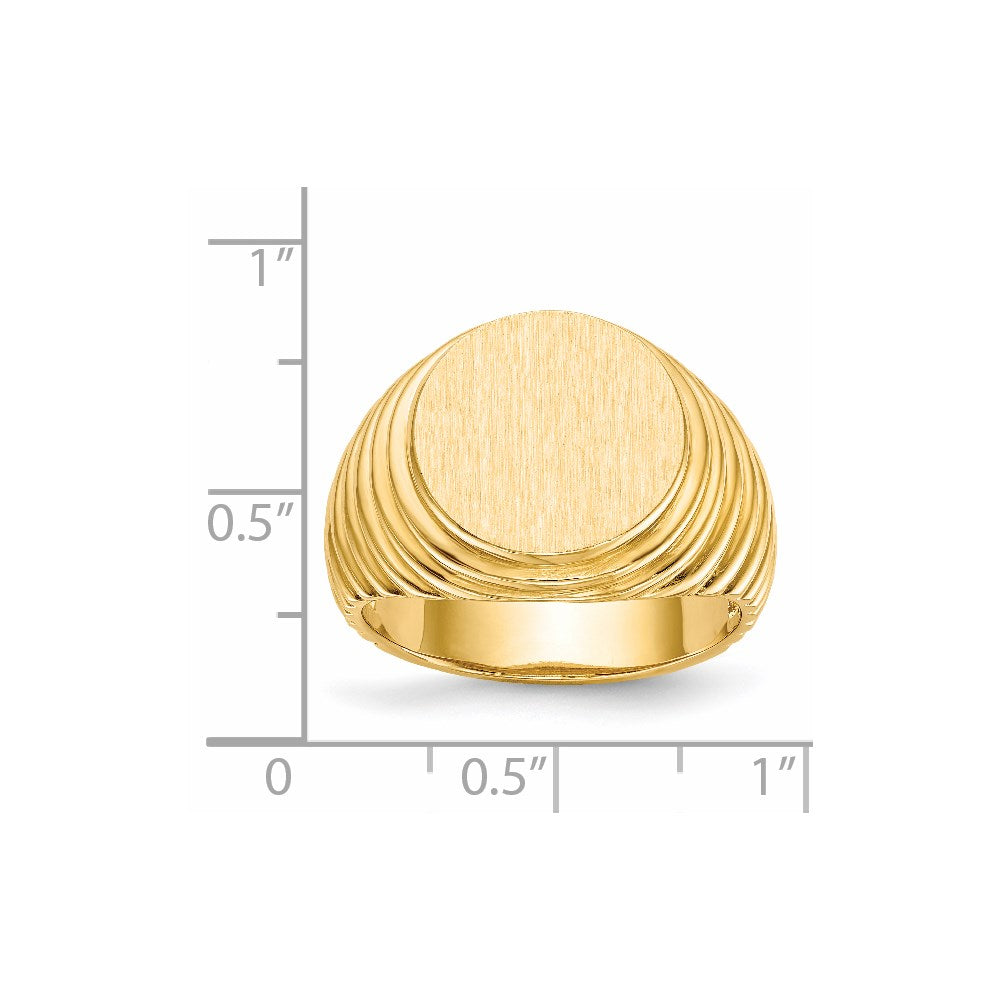 14K Yellow Gold Men's Signet Ring
