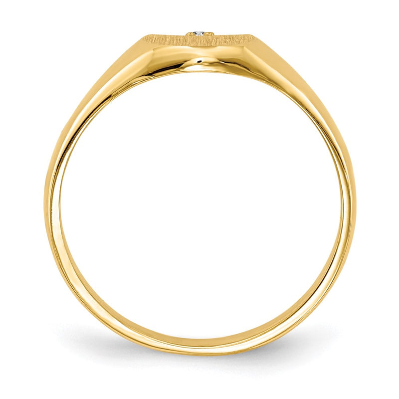 Custom Order 10K Yellow Gold A Real Diamond Signet Ring