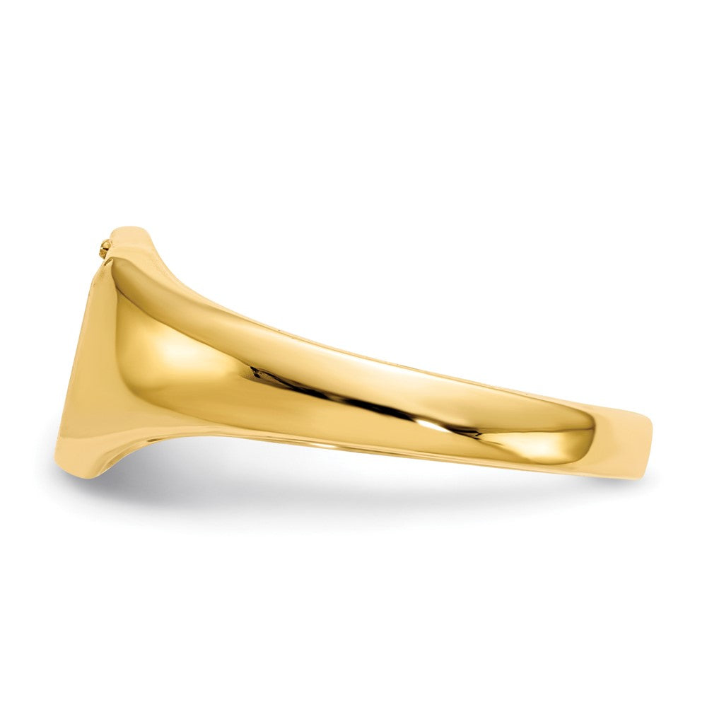 14K Yellow Gold VS Real Diamond signet ring
