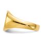 14K Yellow Gold 12.5x13.5mm Closed Back Men's Signet Ring