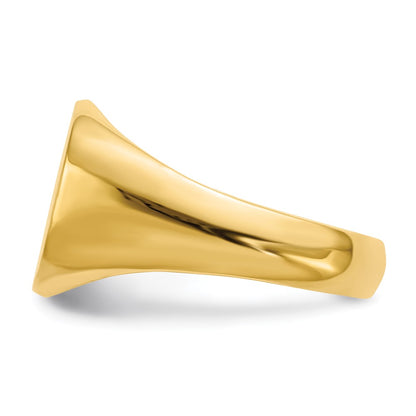 10k Yellow Goldy 12.0x13.5mm Open Back Men's Signet Ring