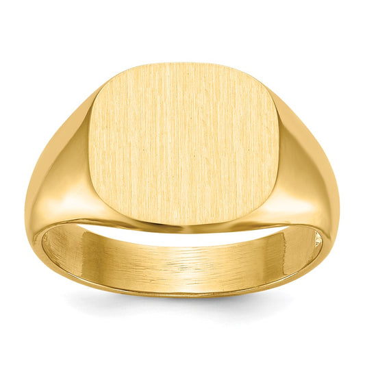 14K Yellow Gold 12.0x13.5mm Open Back Men's Signet Ring
