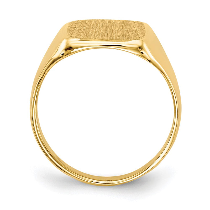 14K Yellow Gold 10.0x10.0mm Closed Back Signet Ring