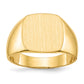 14K Yellow Gold 12.0x13.0mm Closed Back Men's Signet Ring