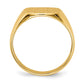 14K Yellow Gold 12.5x12.5mm Open Back Men's Signet Ring
