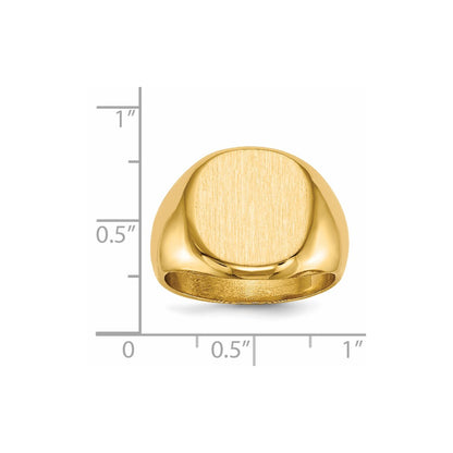 14K Yellow Gold Men's Signet Ring