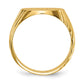 14K Yellow Gold 13.5x13.0mm Closed Back Men's Signet Ring