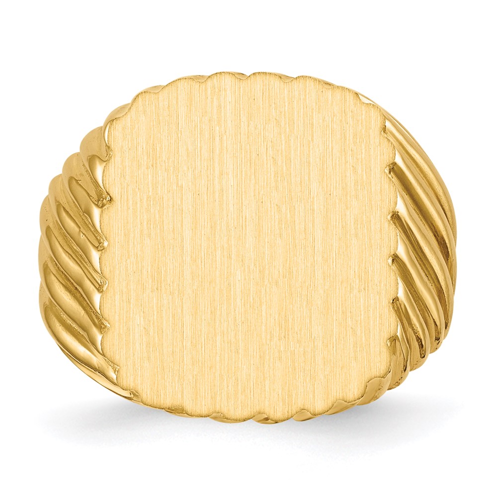14K Yellow Gold Men's Signet Ring