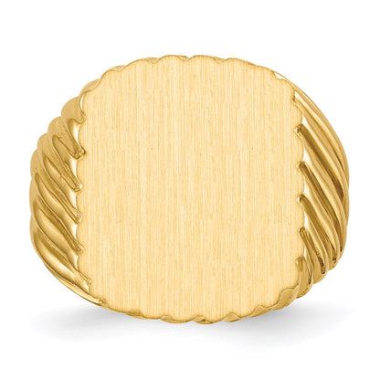14K Yellow Gold Men's Signet Ring
