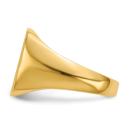 14K Yellow Gold Men's Signet Ring