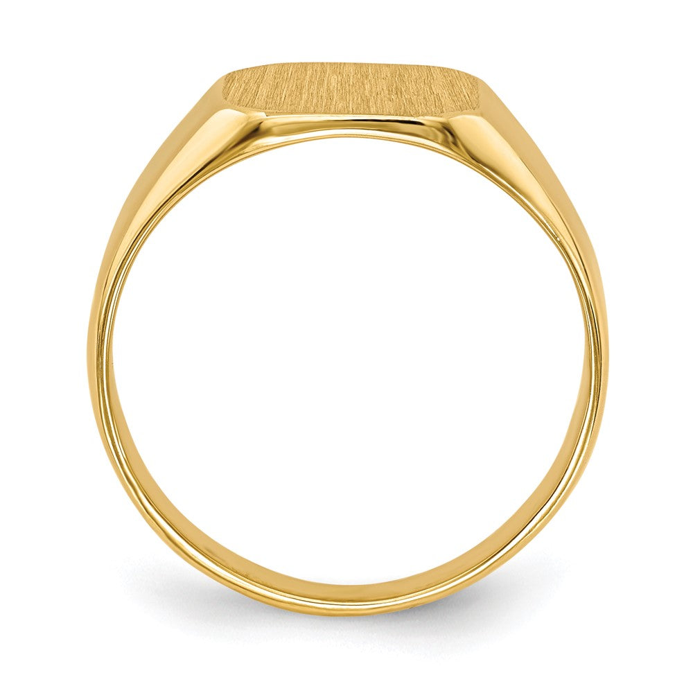 14K Yellow Gold 9.5x9.5mm Closed Back Signet Ring