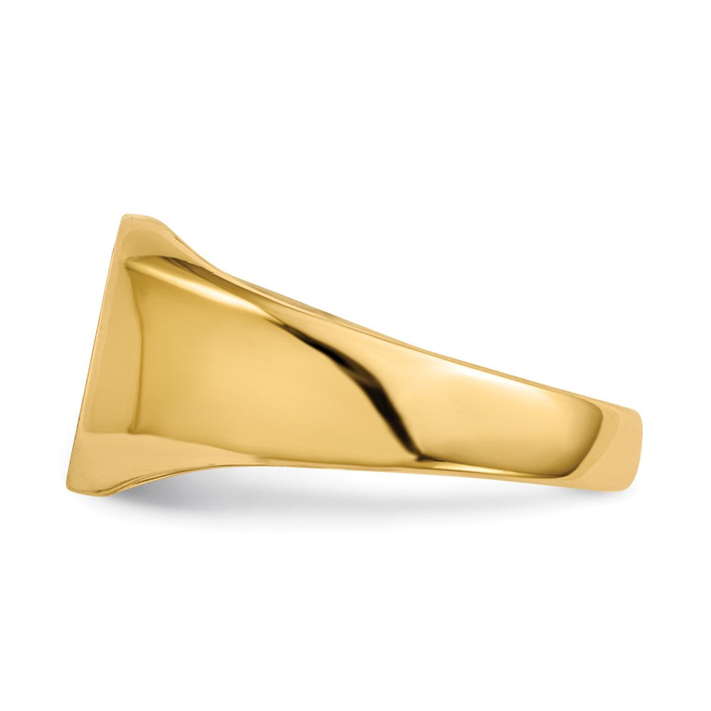 14K Yellow Gold 9.5x9.5mm Closed Back Signet Ring