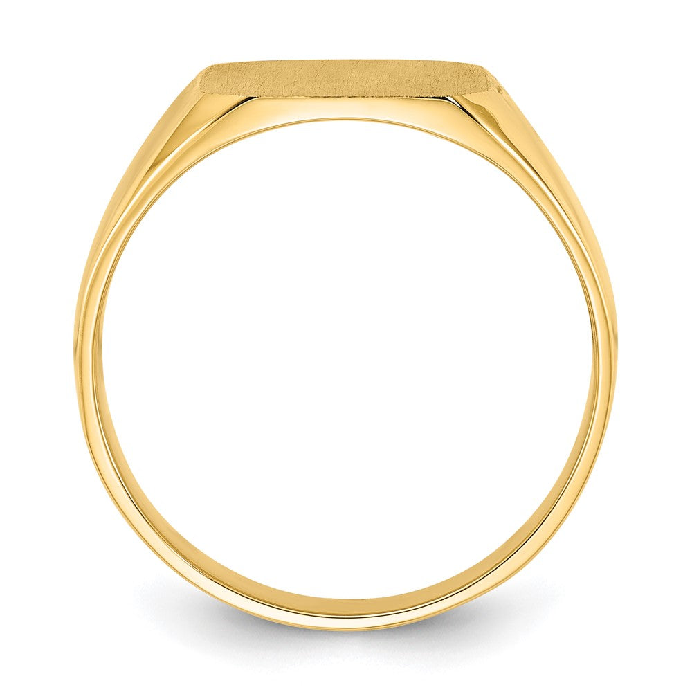 14K Yellow Gold 13.0x12.0mm Closed Back Men's Signet Ring