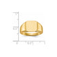14K Yellow Gold 11.0x11.0mm Open Back Mens Signet Ring