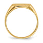 14K Yellow Gold 13.0x12.5mm Open Back Men's Signet Ring
