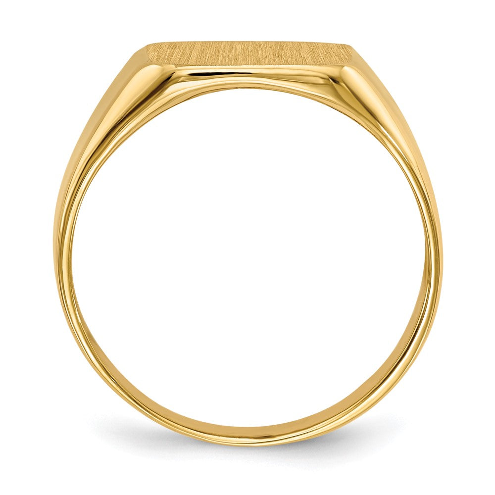 14K Yellow Gold 13.0x12.5mm Open Back Men's Signet Ring
