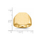 14K Yellow Gold 17.0x15.0mm Open Back Mens Signet Ring