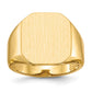 14K Yellow Gold 17.0x15.0mm Open Back Mens Signet Ring