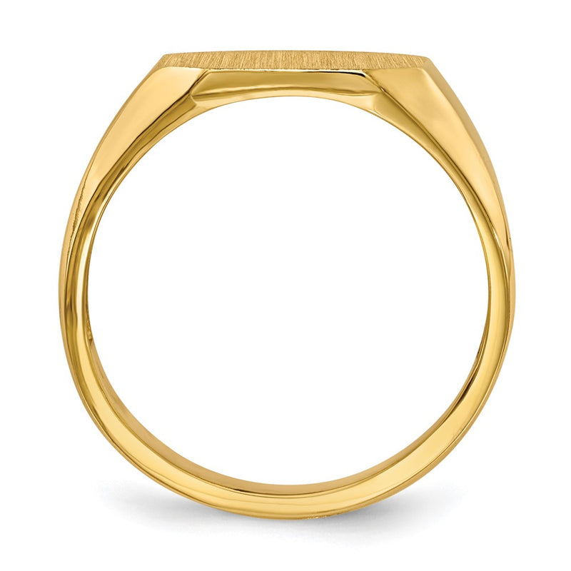 14K Yellow Gold 12.5x11.0mm Open Back Signet Ring