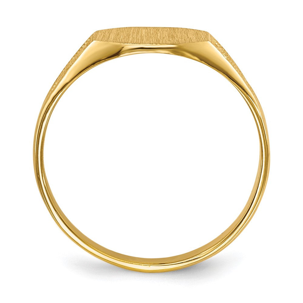 14K Yellow Gold 7.0x8.5mm Closed Back Signet Ring