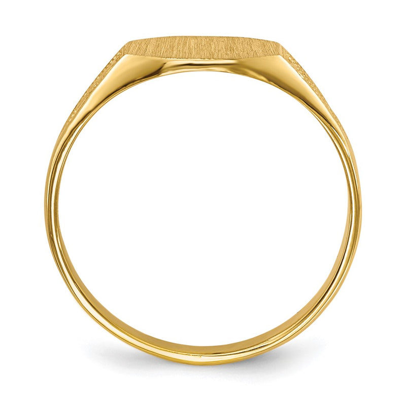 14K Yellow Gold 7.0x8.5mm Closed Back Signet Ring