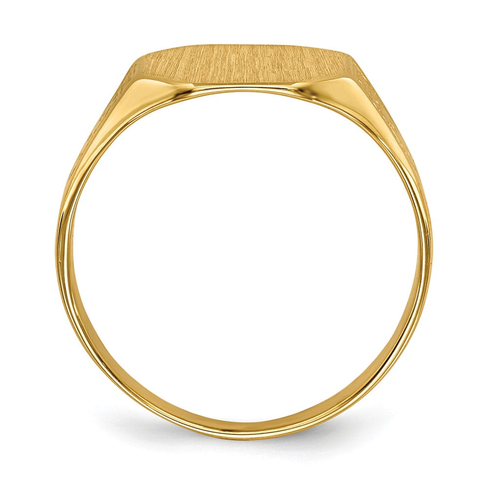 14K Yellow Gold 9.0x11.0mm Closed Back Signet Ring