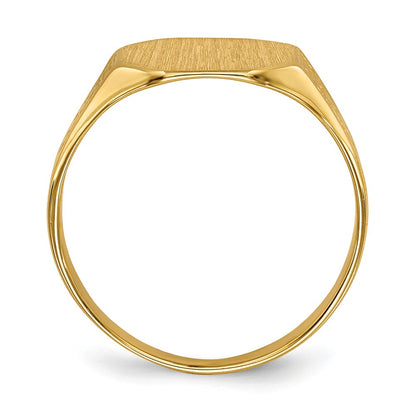 14K Yellow Gold 9.0x11.0mm Closed Back Signet Ring