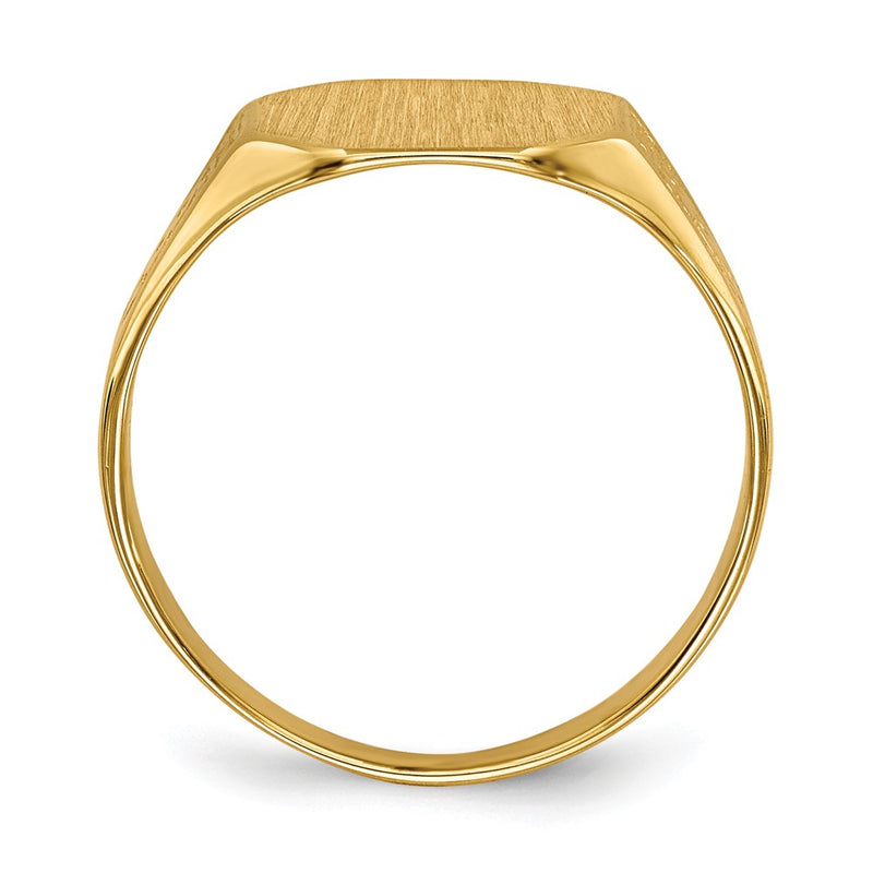 14K Yellow Gold 9.0x11.0mm Closed Back Signet Ring