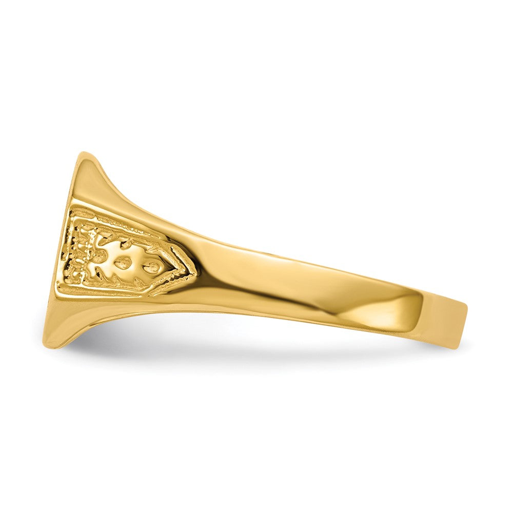 14K Yellow Gold 9.0x11.0mm Closed Back Signet Ring