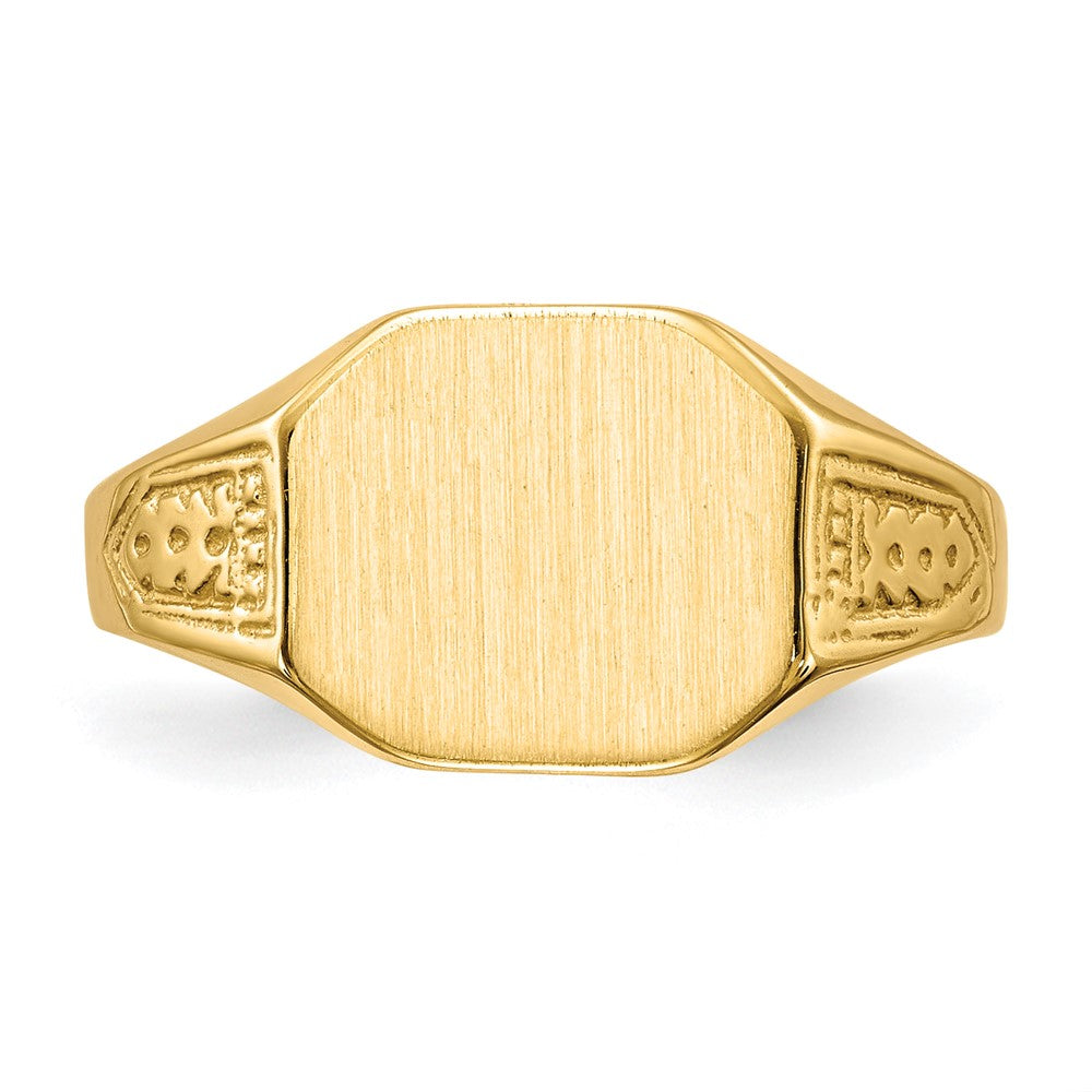 14K Yellow Gold 9.0x11.0mm Closed Back Signet Ring