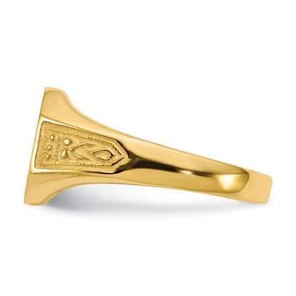 14K Yellow Gold 9.0x11.0mm Closed Back Signet Ring