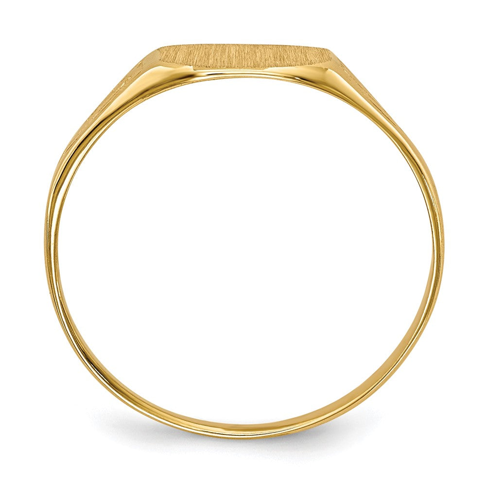 14K Yellow Gold 7.0x8.5mm Open Back Signet Ring
