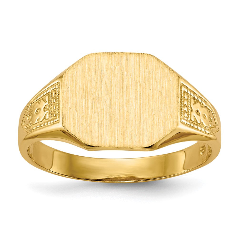 10k Yellow Gold 9.0x11.0mm Open Back Signet Ring
