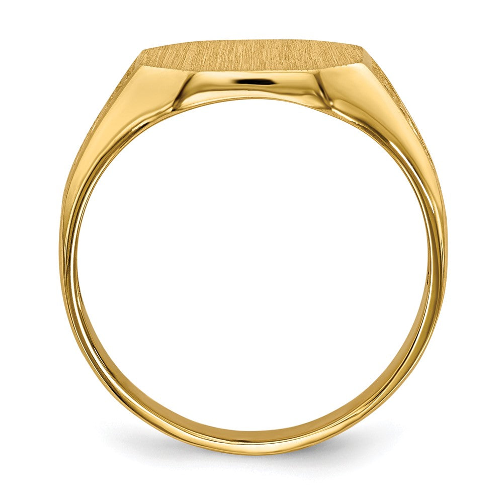 14K Yellow Gold 9.0x11.0mm Open Back Signet Ring