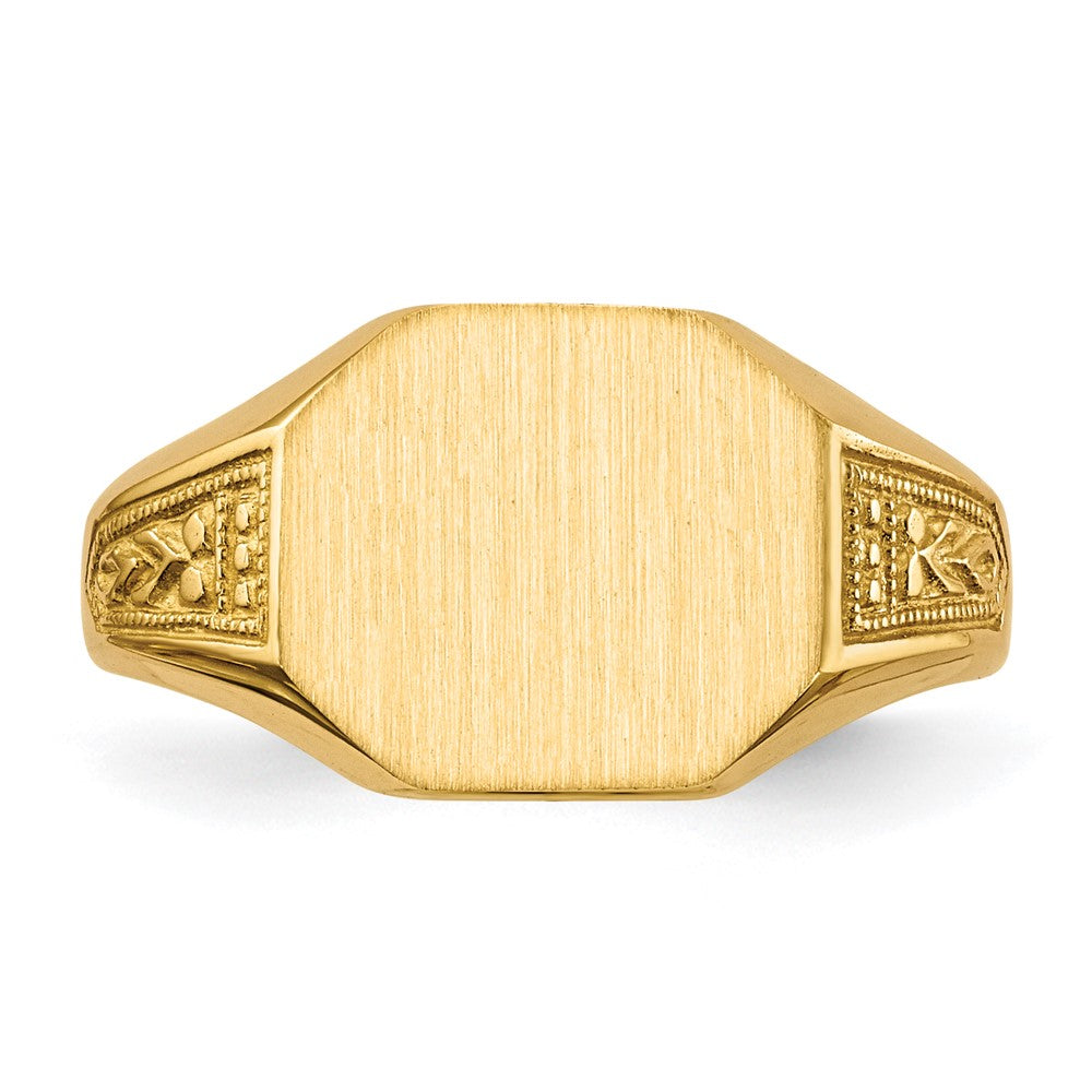 14K Yellow Gold 9.0x11.0mm Open Back Signet Ring