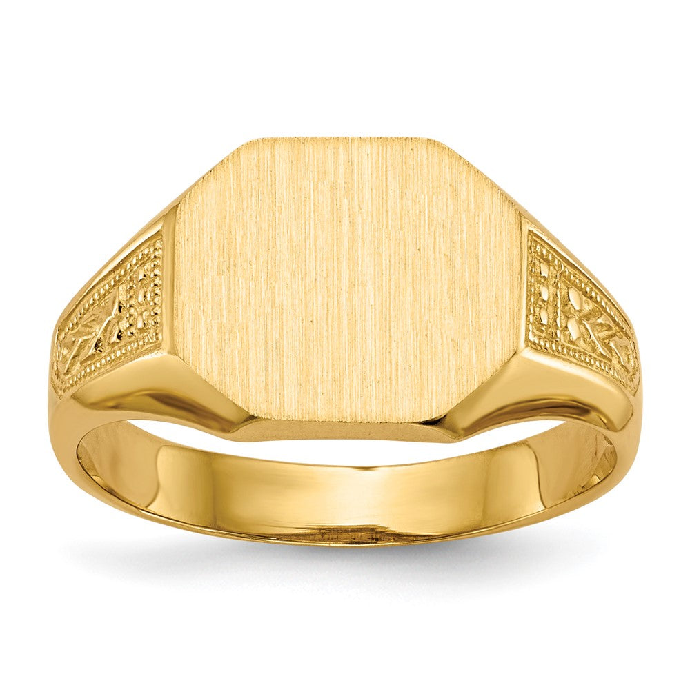 14K Yellow Gold 9.0x11.0mm Open Back Signet Ring