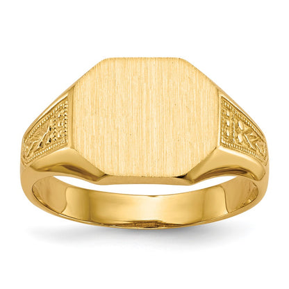 14K Yellow Gold 9.0x11.0mm Open Back Signet Ring