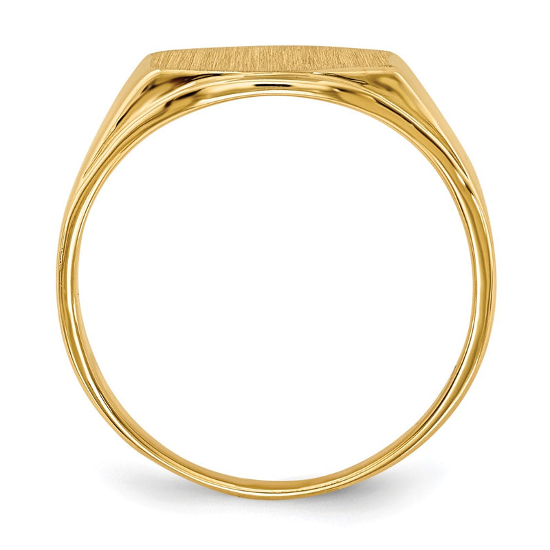 14K Yellow Gold 8.5x11.5mm Open Back Signet Ring