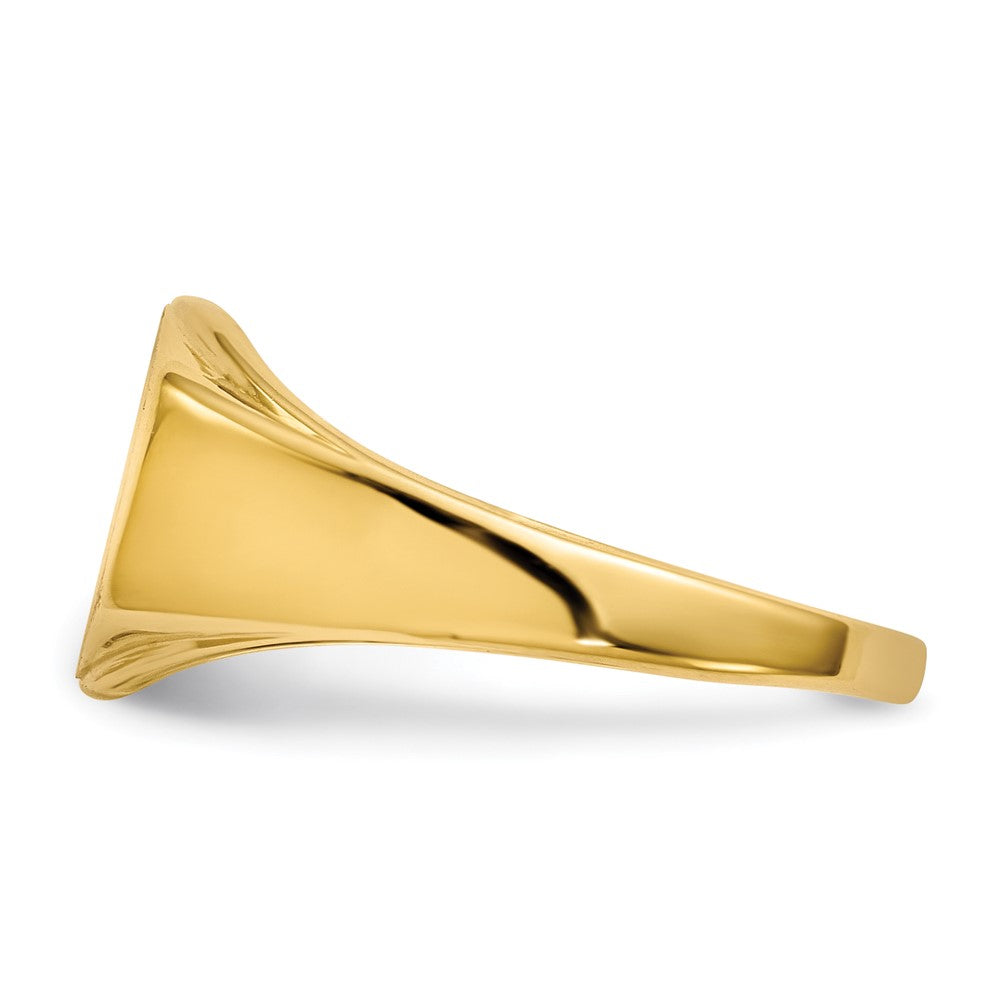 14K Yellow Gold 8.5x11.5mm Open Back Signet Ring