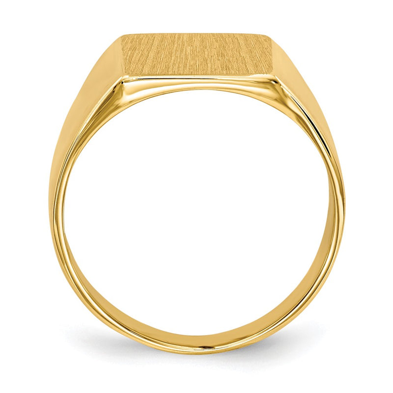 14K Yellow Gold 11.5x11.0mm Closed Back Signet Ring