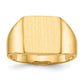 14K Yellow Gold 11.5x11.0mm Open Back Signet Ring