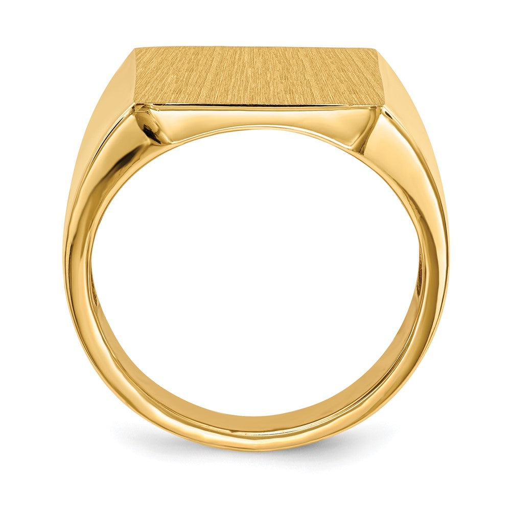 14K Yellow Gold 17.5x15.0mm Open Back Mens Signet Ring
