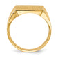 14K Yellow Gold 13.0x13.0mm Closed Back Men's Signet Ring