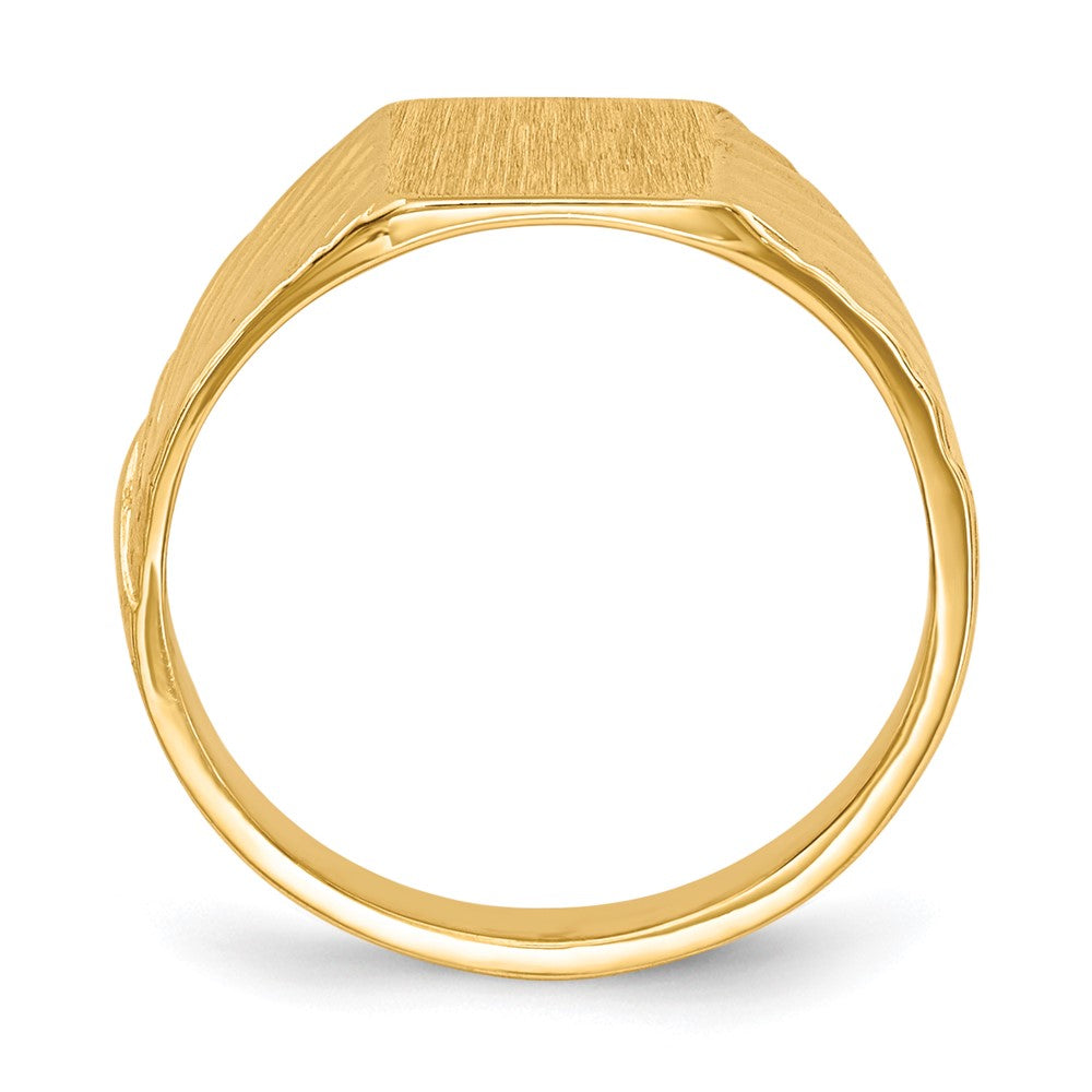 14K Yellow Gold 8.5x7.0mm Open Back Child's Signet Ring