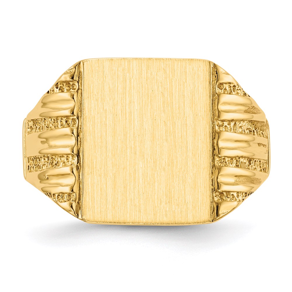 14K Yellow Gold Men's Signet Ring