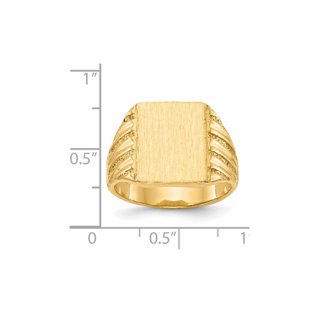 14K Yellow Gold Men's Signet Ring