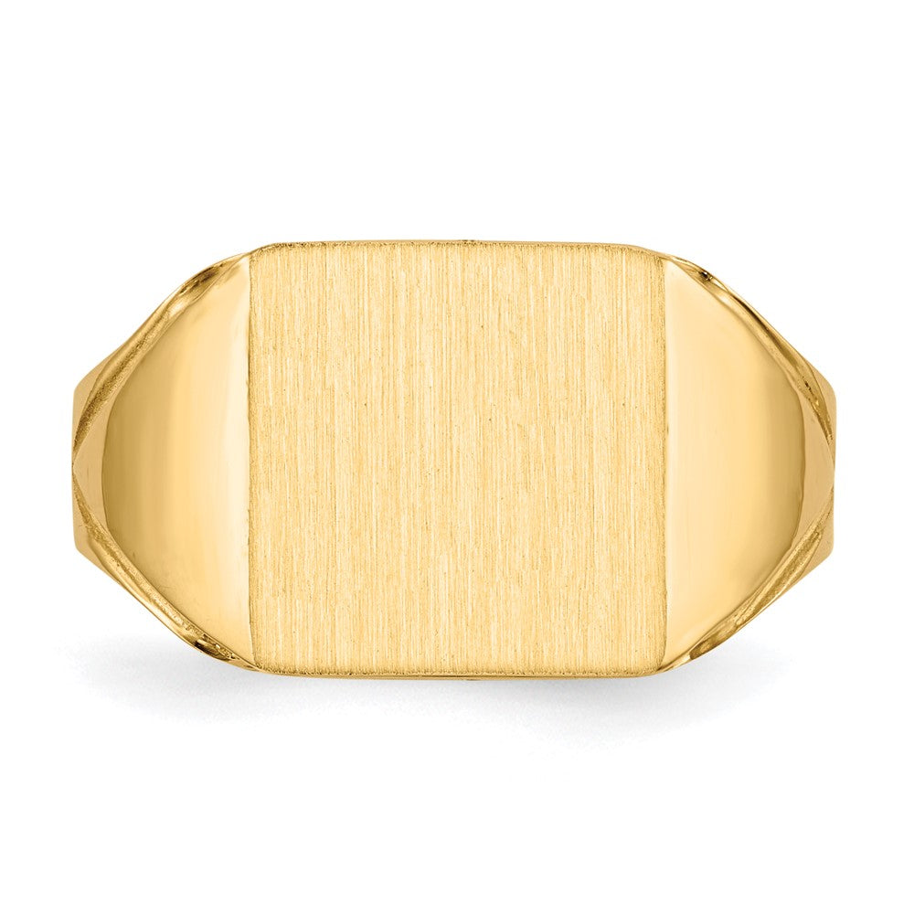 14K Yellow Gold 12.0x12.0mm Open Back Men's Signet Ring