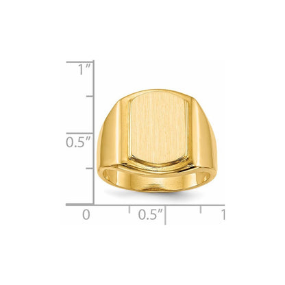 14K Yellow Gold Men's Signet Ring