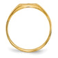 14K Yellow Gold 8.0x7.0mm Closed Back VS Real Diamond Signet Ring